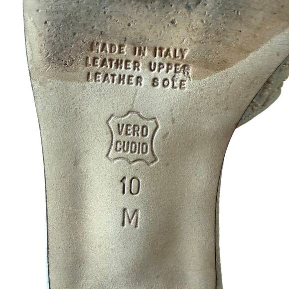 Talbots Beaded Flat Shoe Cream White Size 10M Wedding Mature Mother Bride Formal - Picture 3 of 10